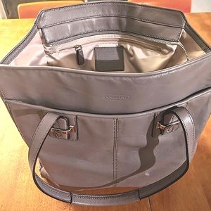 Coach Taylor North/South Leather Tote in 'putty'